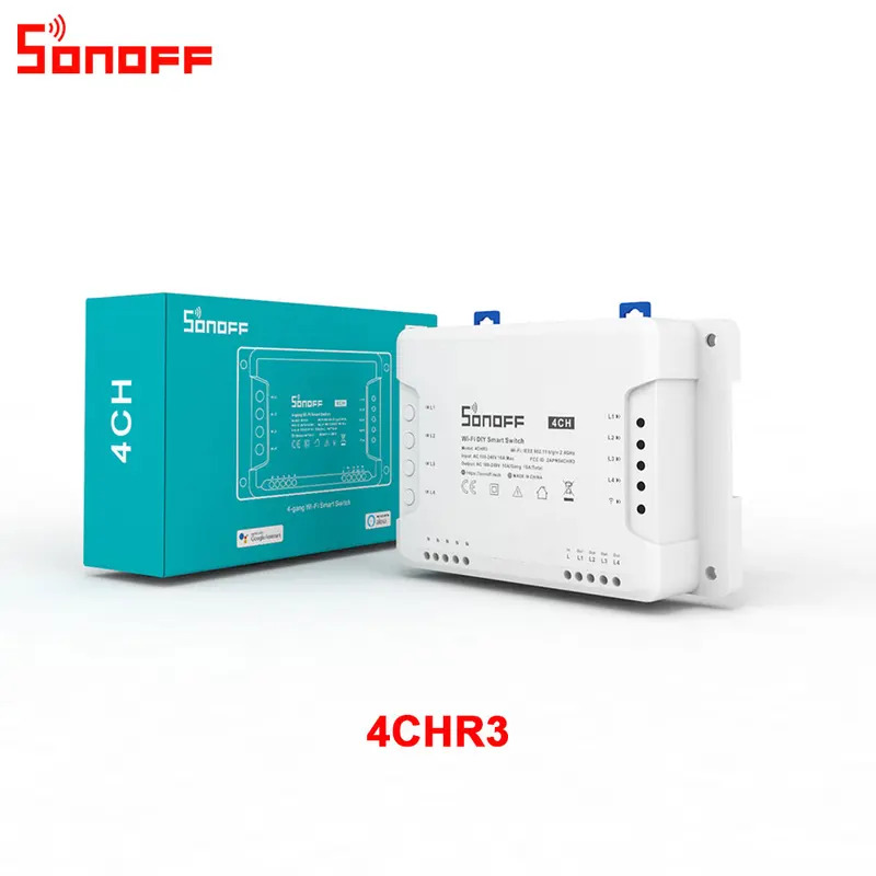Smart Light Switch Wifi - Sonoff 4CHR3 Smart Wifi Switch 4