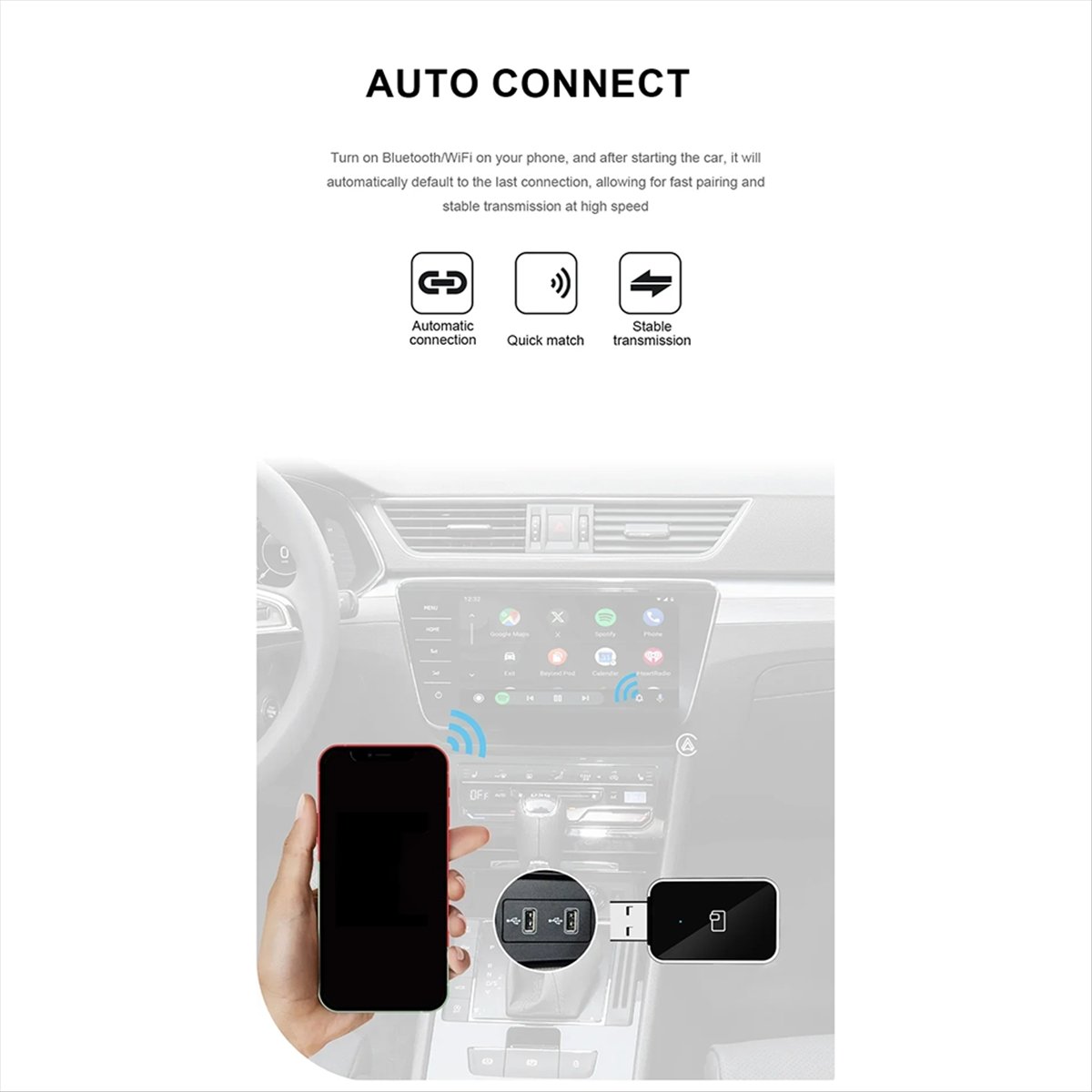 Fits for Wireless CarPlay Andr - Wifi Smart Plug 评论和价格
