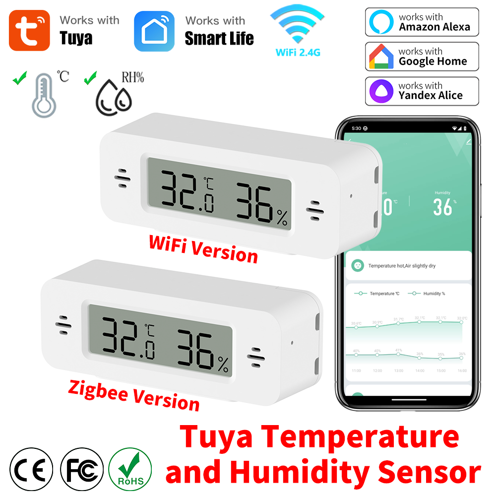 Tuya WiFi/Zigbee Temperature H - Smart Home Automation Kit 评论和价格