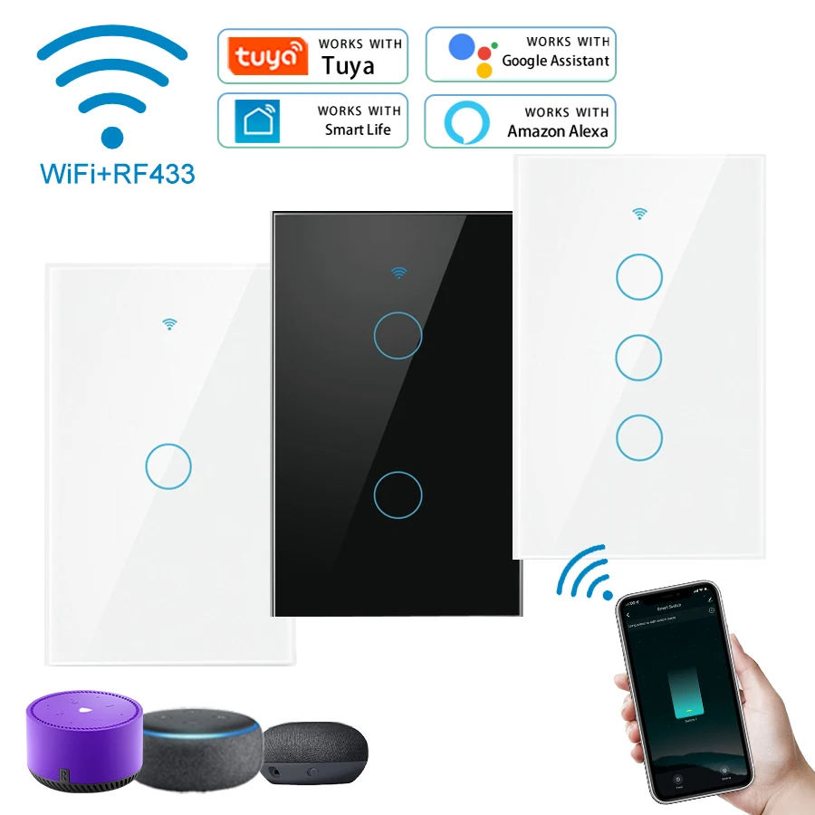 Tuya WiFi Smart Switch Works W - Smart Light Switch Wifi 评论和价格